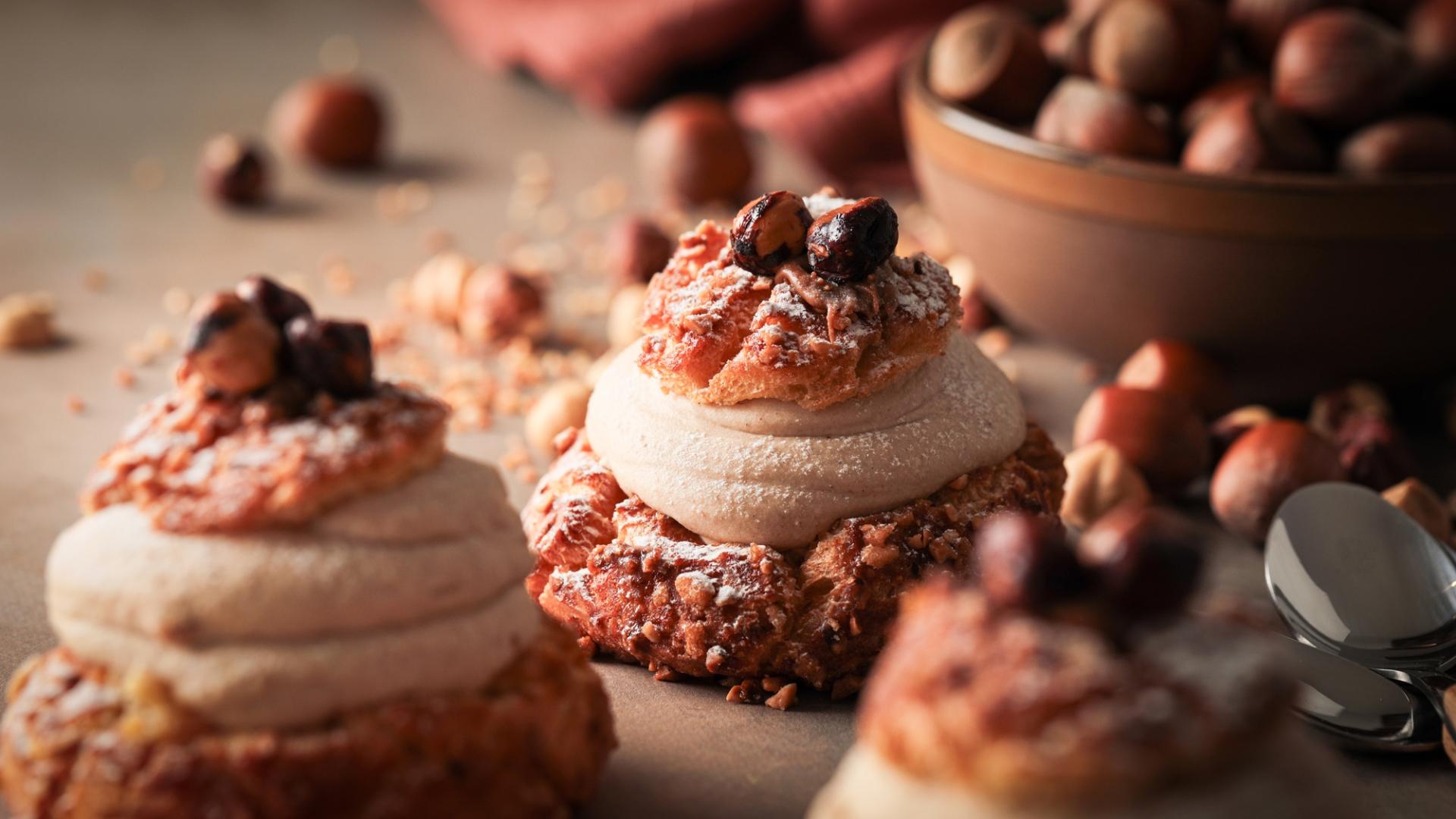 Photographe mise en situation alimentaire annecy haute savoie patisserie choux paris brest noisettes creme